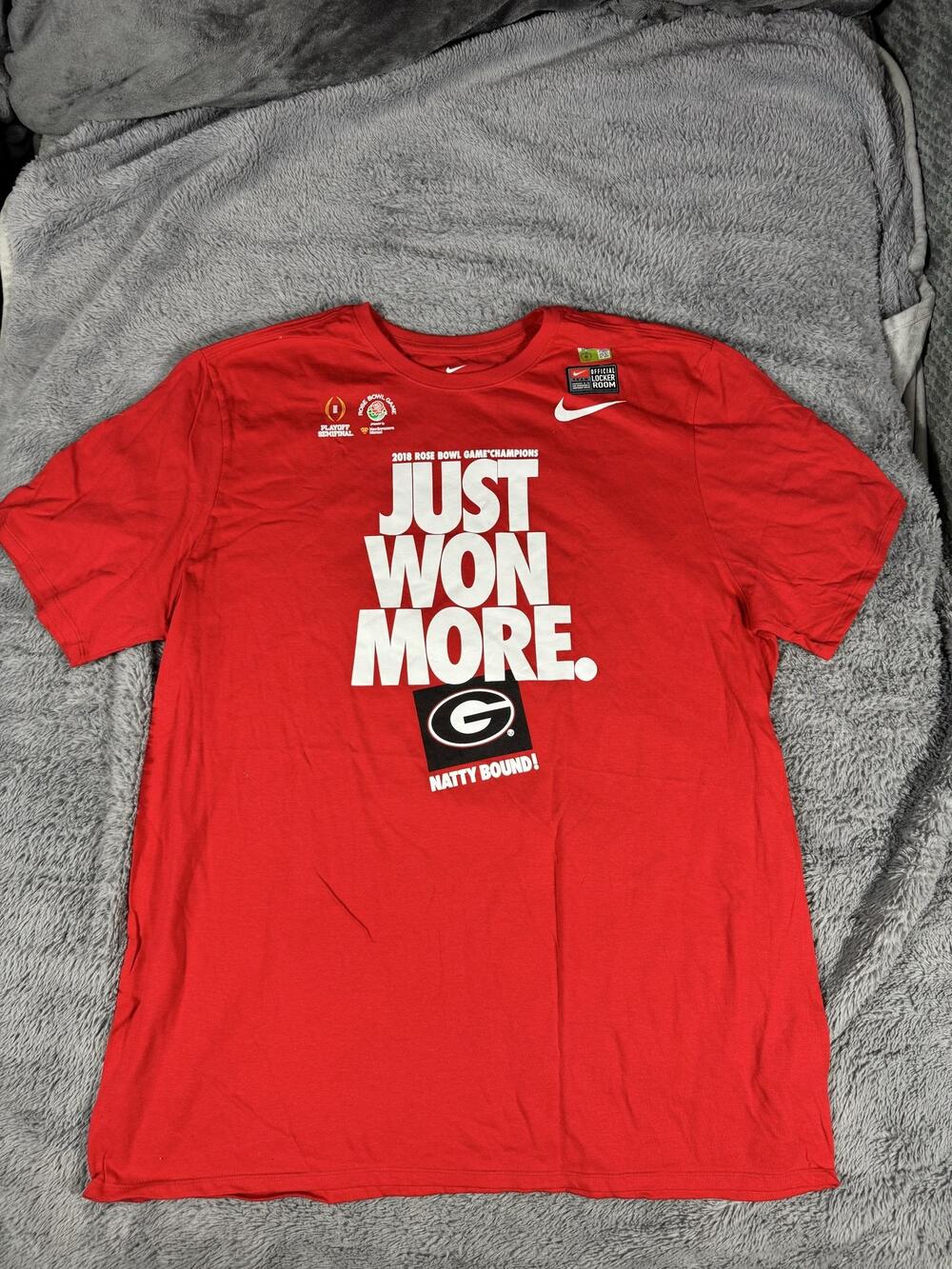 Georgia Bulldogs Shirt Mens 2XL Red NCAA Football Nike 2018 Rose Bowl Tee